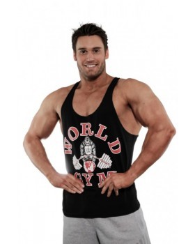 Camiseta Tirantes World Gym Negra. SportGim